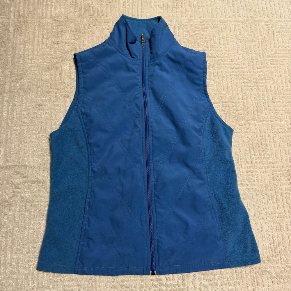 Columbia Hybrid Vest Hiking Vest Quilted fleece Mix It Around Women’s Large Blue